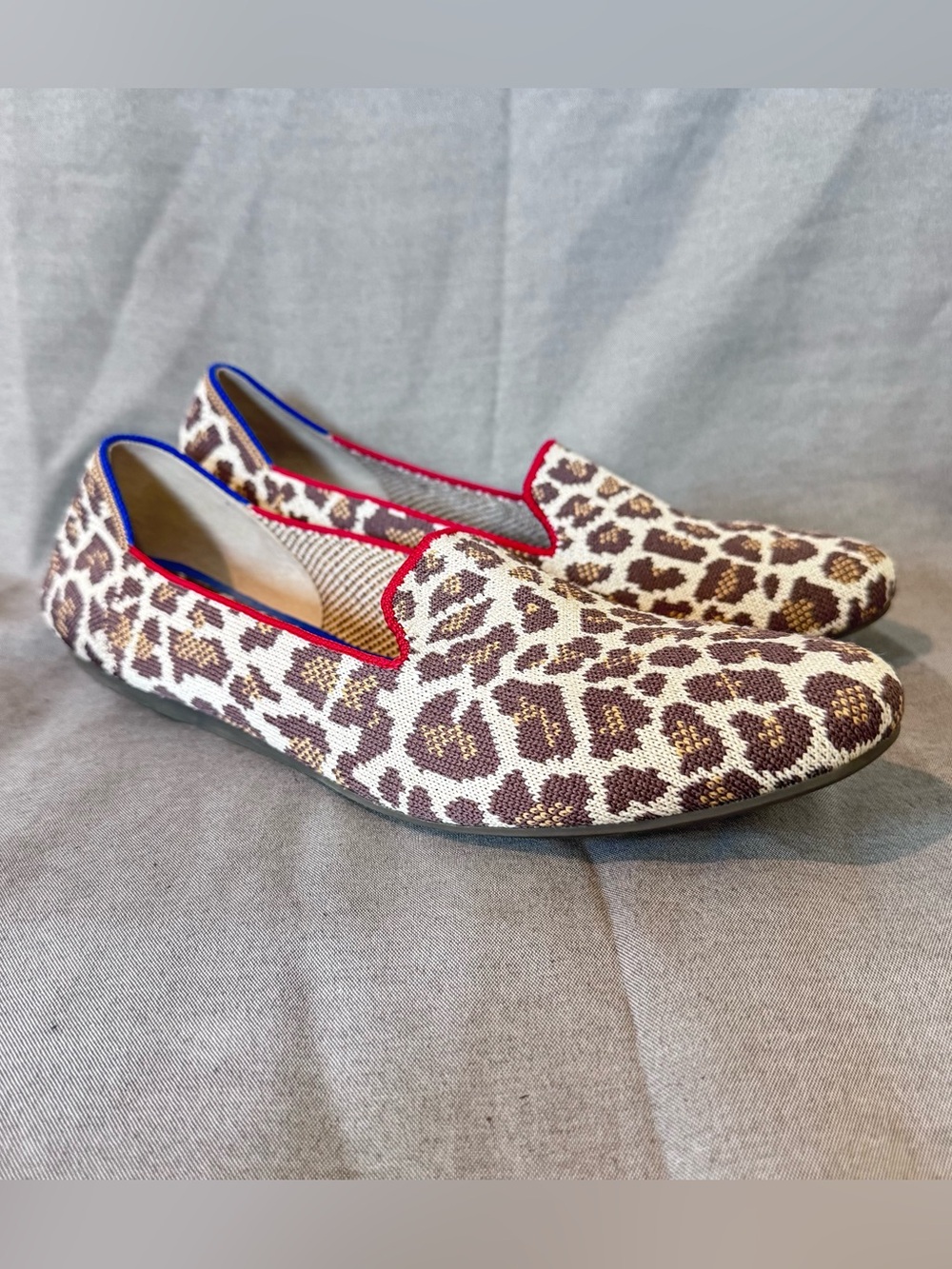 Rothy's The Loafer Mocha Spot Leopard Print Slip-On Flats Size 10.5 NEW NWOB - Picture 2 of 7